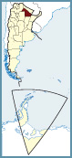 Situación del mapa de la provincia de Chaco