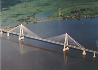 Vista aérea del puente Internacional San Roque González de la Santa Cruz