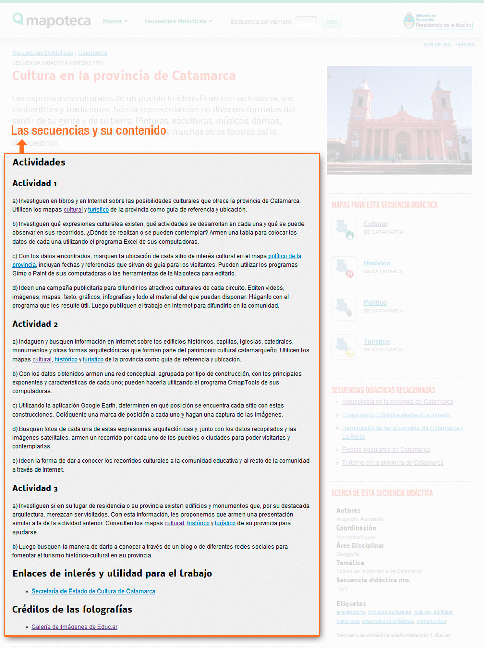 Contenidos de una secuencia didáctica
